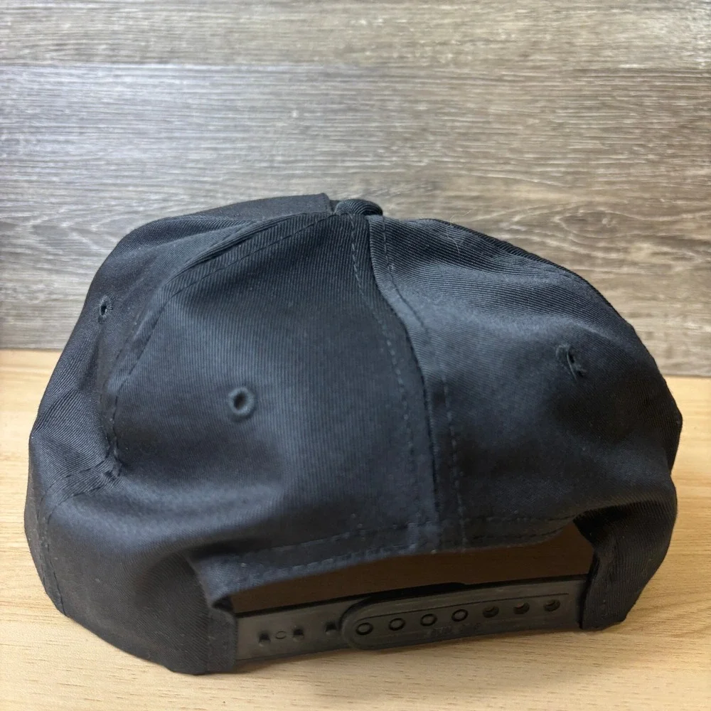 Vintage Drake Tire Hat Cap Snap Back Black Trucker Auto Service Adjustable‎